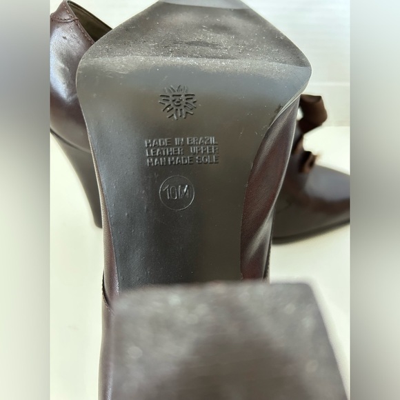 LIKE NEW VINTAGE OXFORD STYLE LACE UP WESTIES Sz. 10. RICH BROWN, RIBBON LACES - Picture 10 of 11